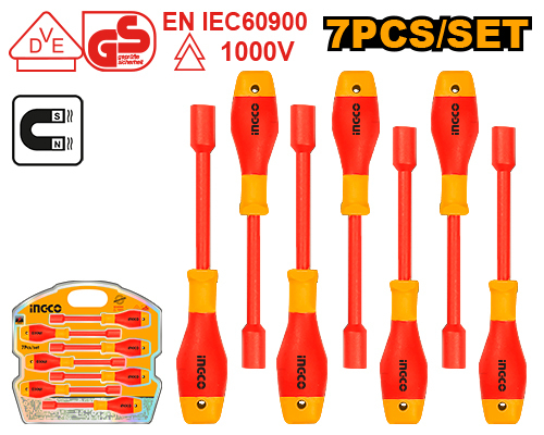 Набор диэлектрических отверток 7 шт INGCO HKISD0701 INDUSTRIAL