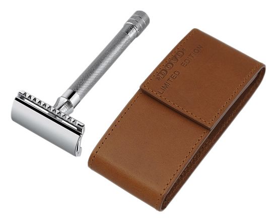 Набор бритвенный Dovo Limited Edition, 2 пр. Футляр: натур. Кожа (вол.), цвет коньяк