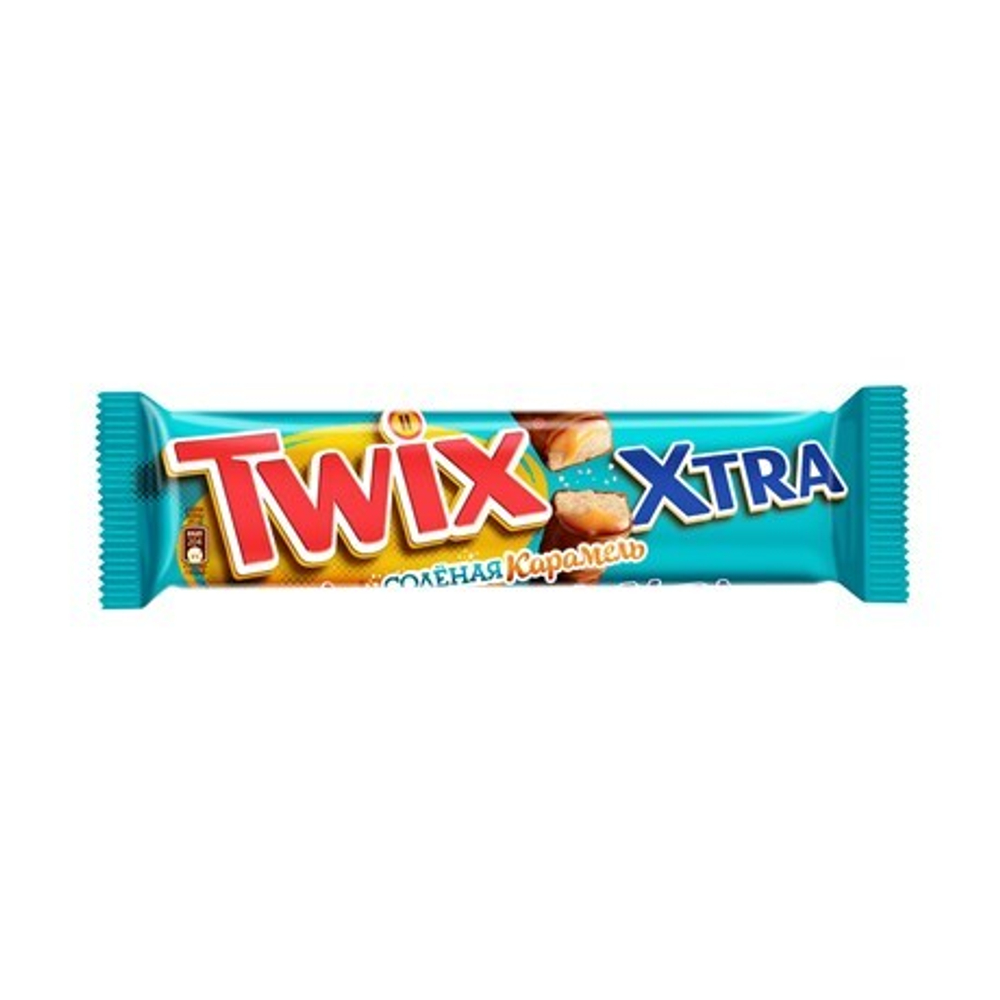 82Г ШОКОЛАДНЫЙ БАТОНЧИК TWIX EXTRA СОЛЕНАЯ КАРАМЕЛЬ