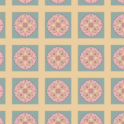 Плитка с цветочным орнаментом