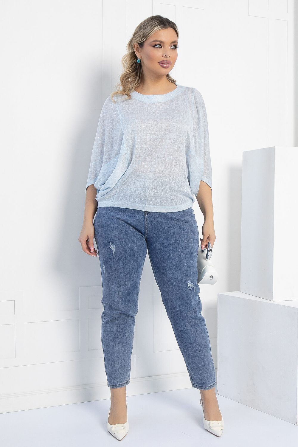 Блуза Шармель (голубая) Б12827-16М LT Collection