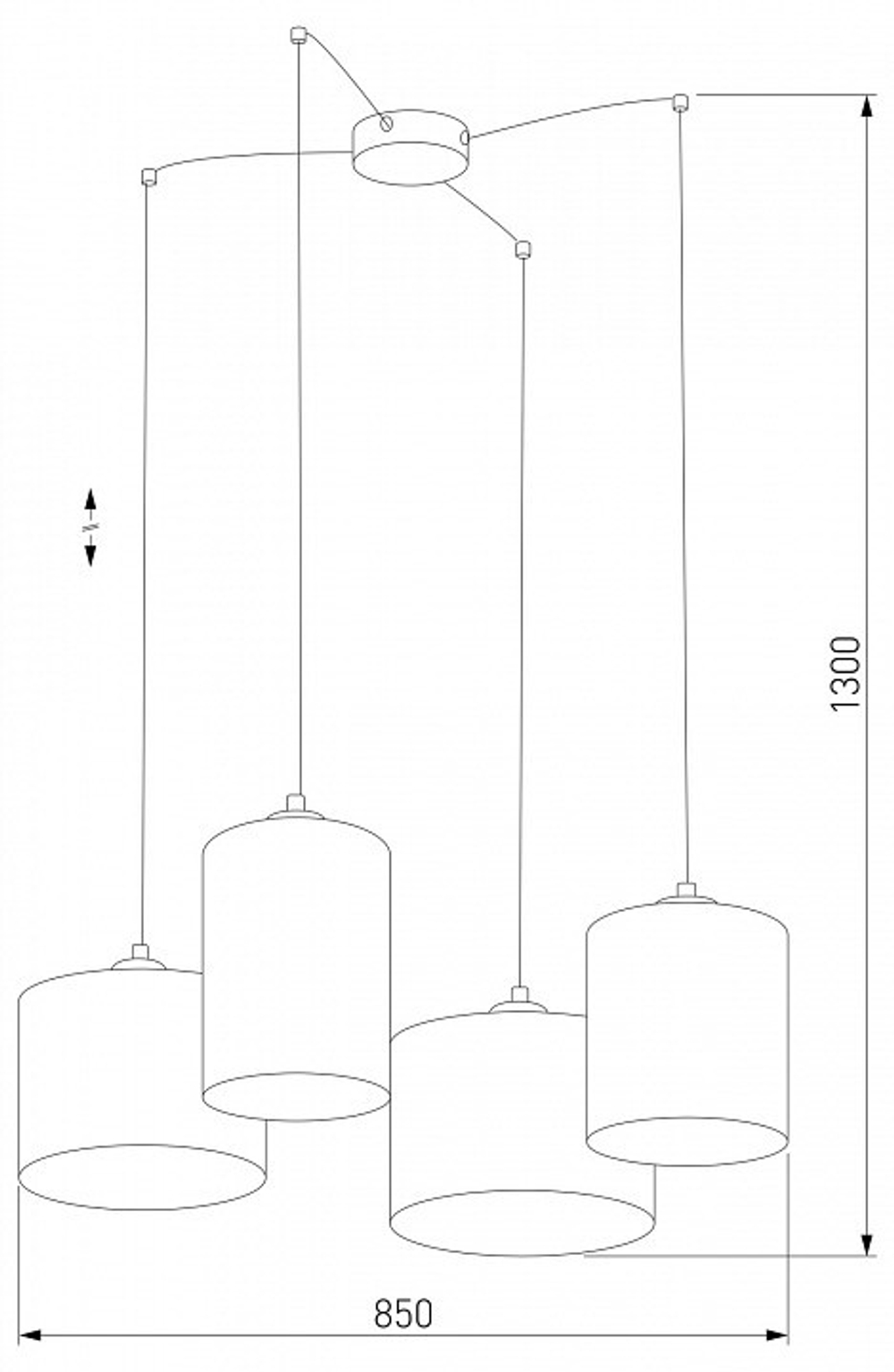 Подвесная люстра TK Lighting 6585 Juta