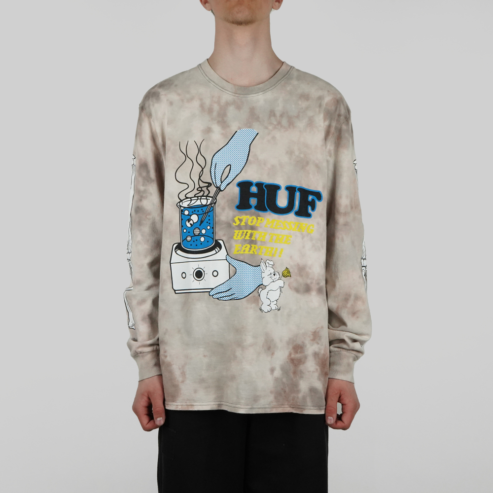 Лонгслив мужской HUF Mess Tie-Dye - купить в магазине Dice с бесплатной доставкой по России