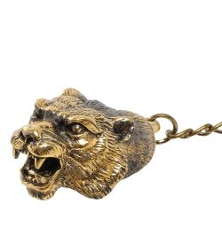 AM-1932 Брелок «Тигр» (латунь, янтарь)