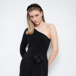 Ободок средний с бантами из бусин