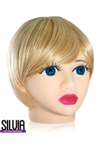Мастурбатор в форме головы Silvia (Цвет: телесный)