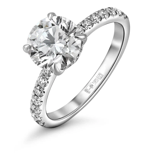 Кольцо с выращенными бриллиантами 2,142 ct