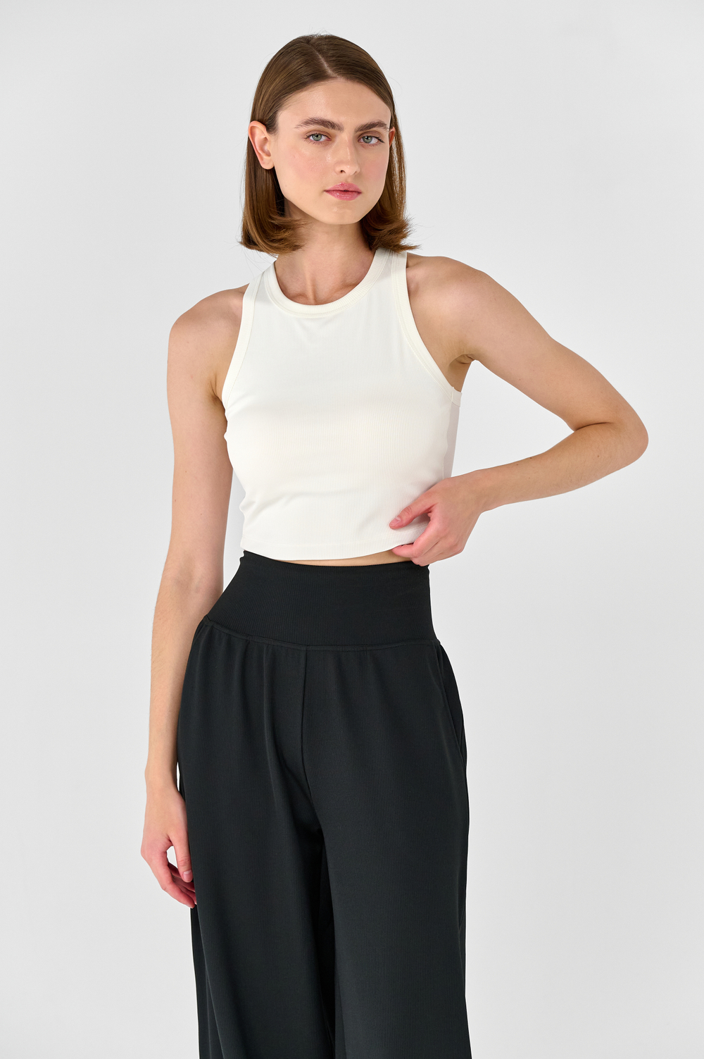 Брюки макси с манжетами с карманами