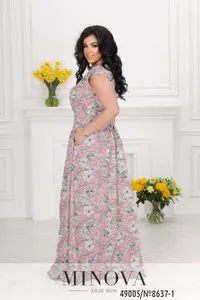 Платье 8637-1-пудра Minova