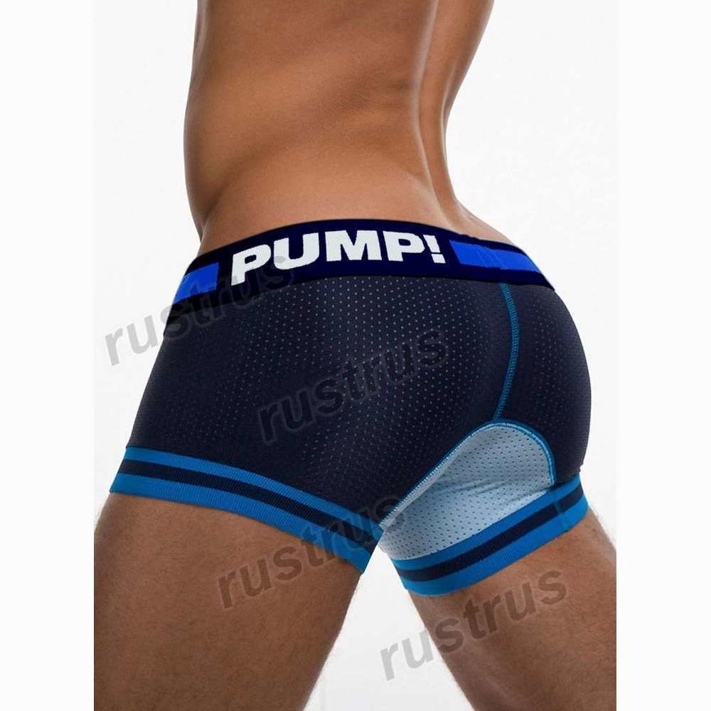 Мужские трусы боксеры в сеточку темно-синие Pump H118