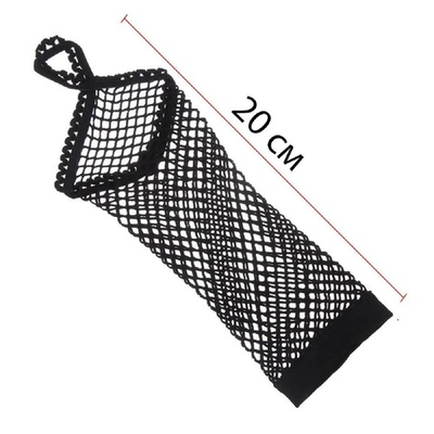 Перчатки в сетку на один пальчик черные