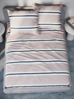 Постельное белье перкаль Сказка "Аляска (компаньон)" 2-спальное Наволочка 50х70 см 2 шт Простынь на резинке 160x200 см Пододеяльник 175x215 см