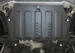 Защита картера и КПП АвтоБроня для Great Wall Hover H6 (V - 1.5T; 2.0D) 2013-2016/Haval H6 (V - 1.5T; 2.0D) 2014-2020, штампованная, сталь 1.8 мм, с крепежом, 111.09415.1