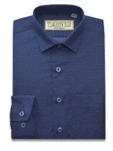 Синяя рубашка в горошек