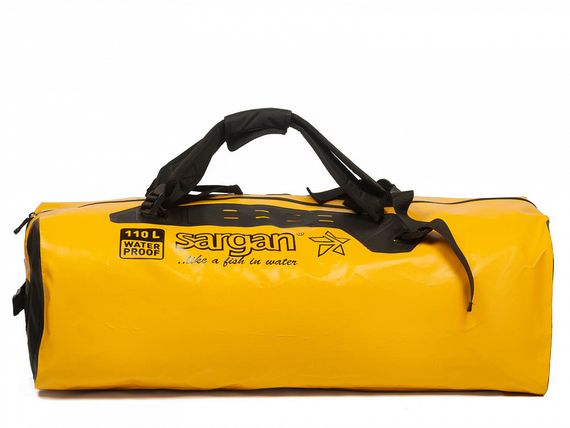 Гермо-Сумка-Рюкзак Sargan Прогрессор-110 герметичная молния 100%, вкладыш 110 л желтый/черный