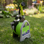 Набор для полива: шланг ПВХ 8мм 10м, пистолет-распылитель 7 режимов, катушка, коннектор 2шт) "Inbloo