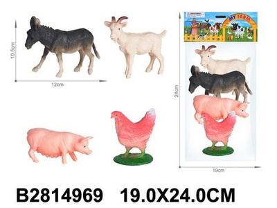 Набор домашних животных 4шт, пакет DN618-4