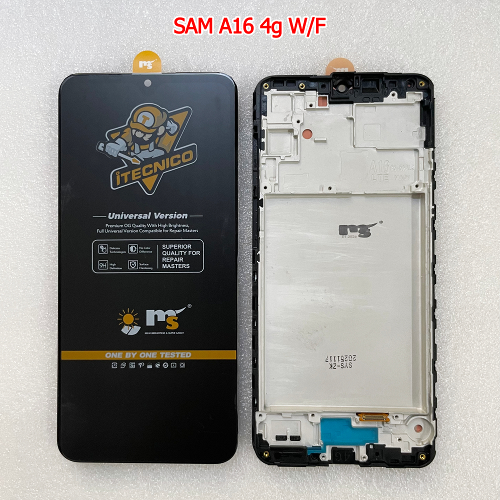Дисплей Samsung A16 4G рамка черная incell; бренд MS