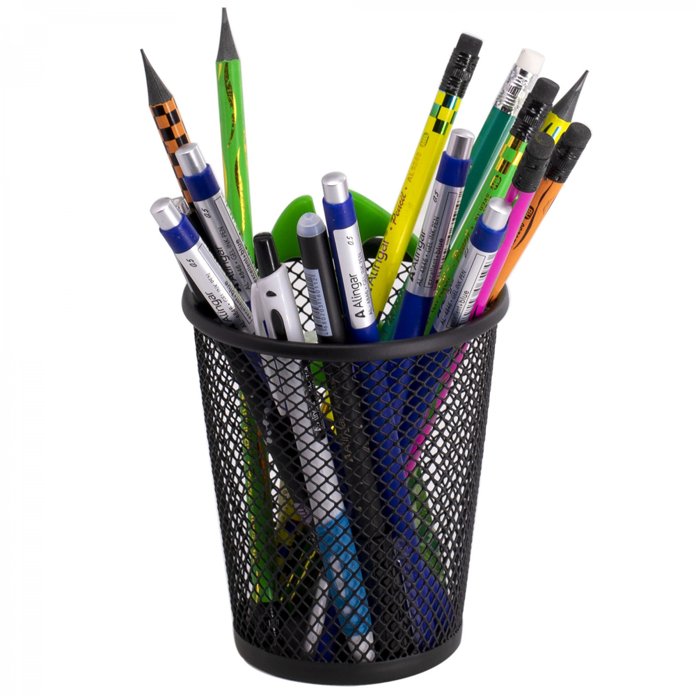 Подставка-стакан д/канцтоваров, Alingar, металлическая, 9*12*9 см,черный