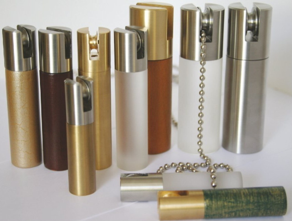 Декоративный отвес цепи или шнура управления (адаптер металл ваниль/наконечник оргстекло белый матовый)