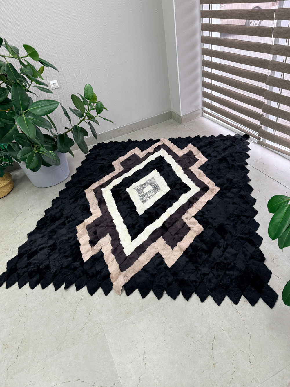 Покрывало меховое ковер из шкуры овчины