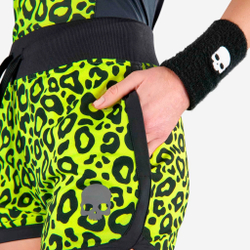 Женские теннисные шорты Hydrogen Tech Panther Shorts Women - Neon Yellow, Black