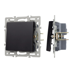 Механизм выключателя одноклавишный непроходной SWT-MK01-PL-BK (250V, 16A) (Arlight, -) 043711