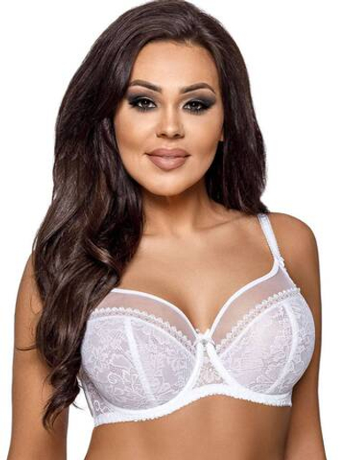 Комфортный бюстгальтер на косточках с боковыми поддержками (Размер: 100D) (Цвет: белый)