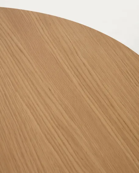 Раздвижной стол Oqui Ø90-170х90 см, шпон дуба