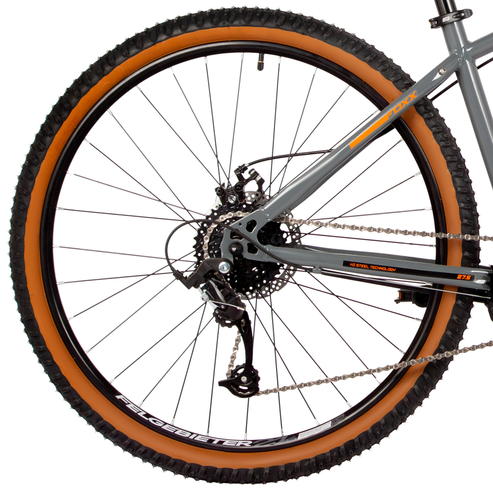 Велосипед 27.5" FOXX  ARAGON серый, сталь, р.16"