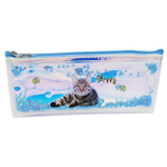 Пенал-косметичка Basir без наполнения, 21*8,5*4 см, серия "Котёнок", с плавающими пайетками, ассорти