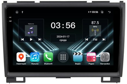 Магнитола Great Wall Hover H3, H5 (круглые воздуховоды) - FarCar DX3031M монитор 9.5" IPS на Android 13, 4+64Гб, CarPlay