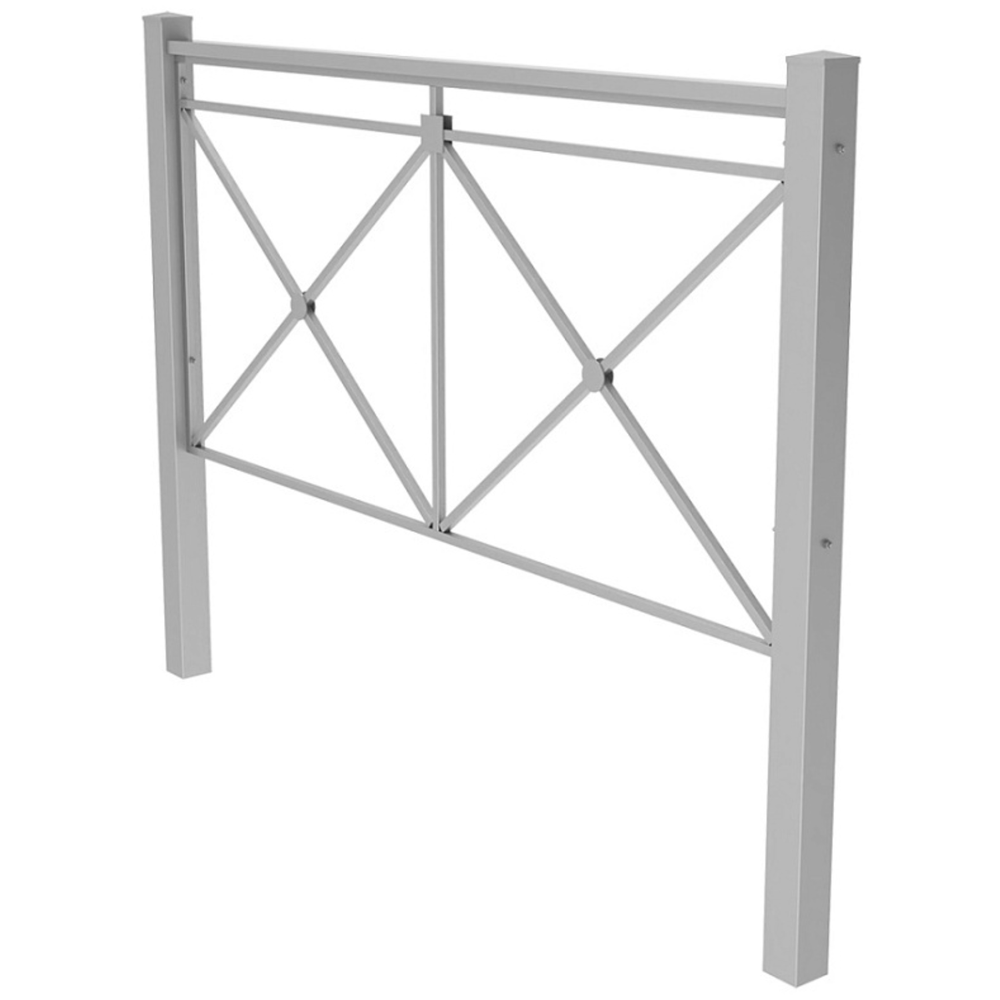 Пешеходное ограждение ПО-1 Крест тип 1 (секция + стойка), стойка 60х60 несъемная, порошковая окраска