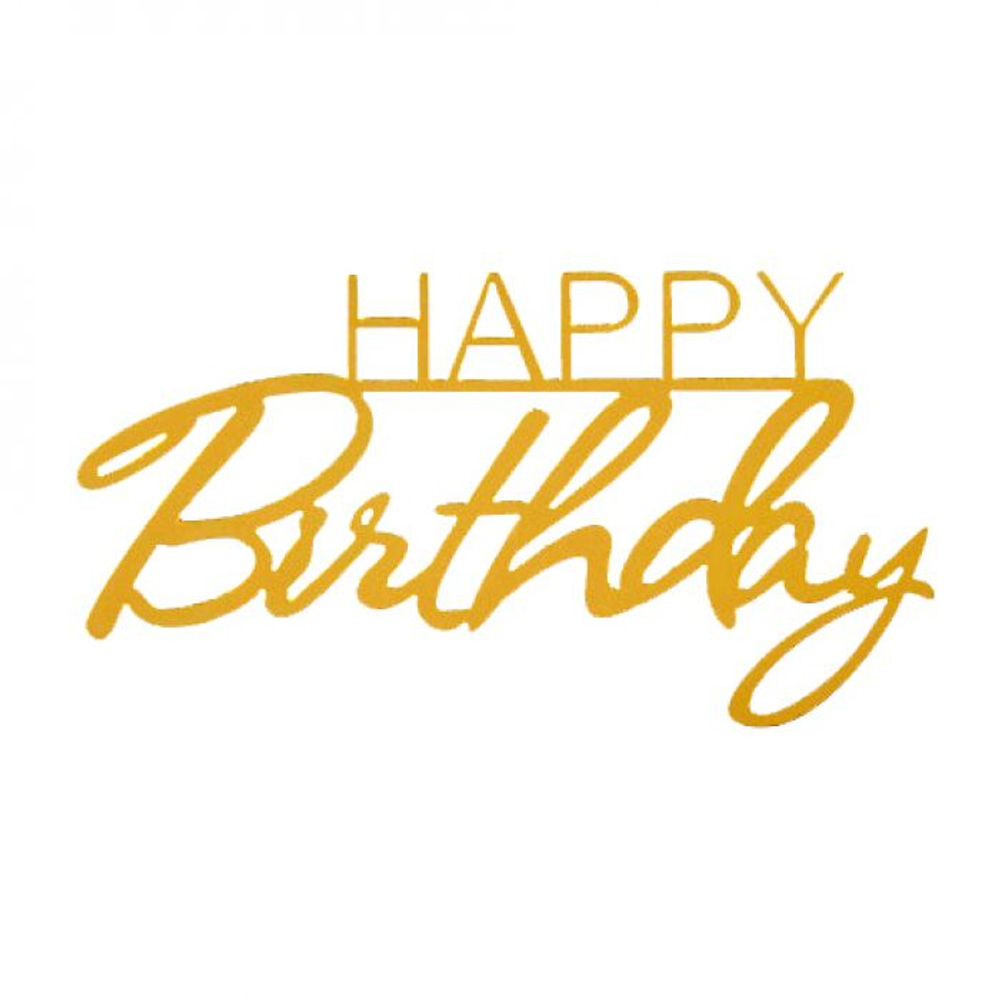 Топпер боковой "Happy Birthday 1", цвет золото