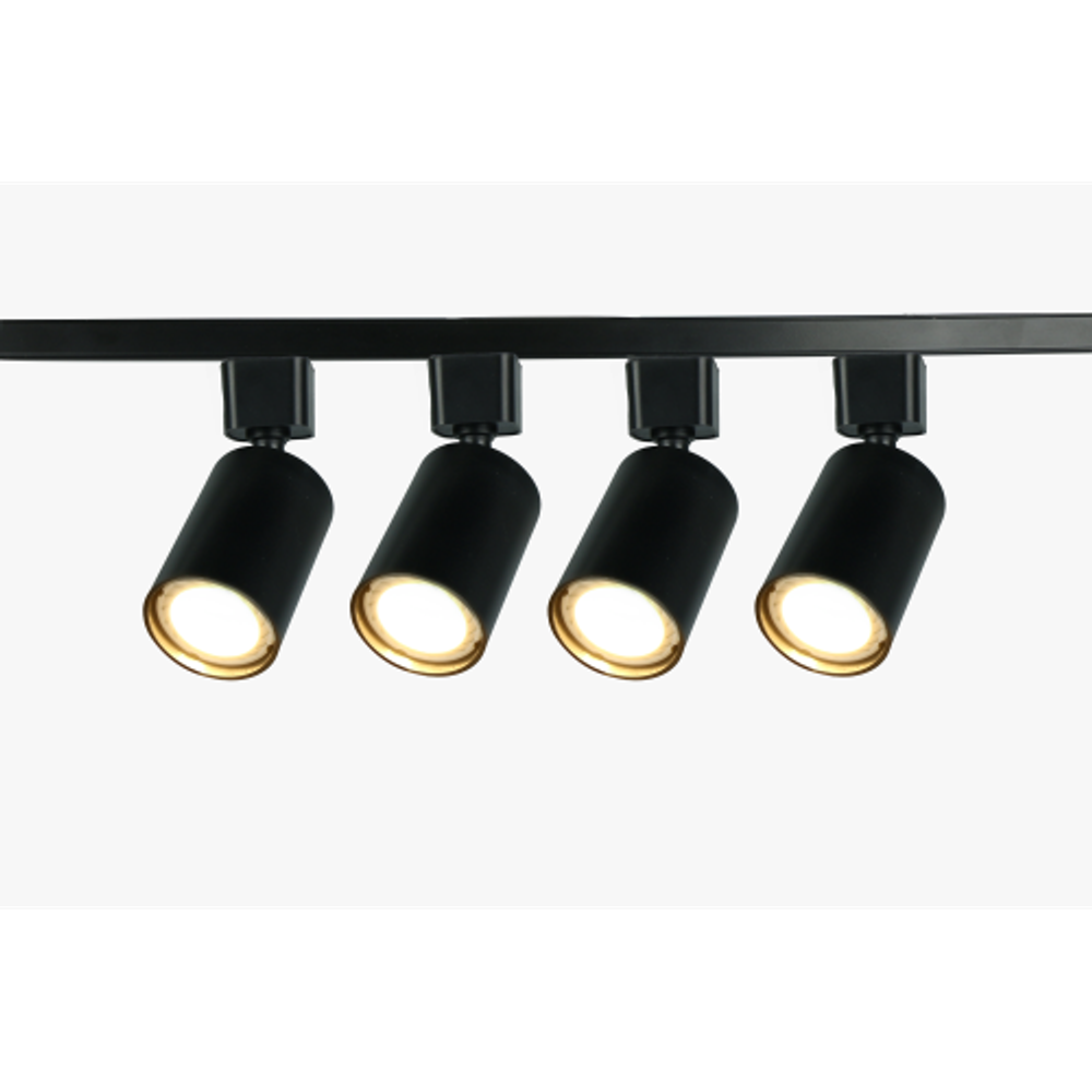 Комплект однофазной трековой системы ЭРА TR70-GU10-SET-4-1 BK под лампу GU10 черный | Комплекты трековой системы