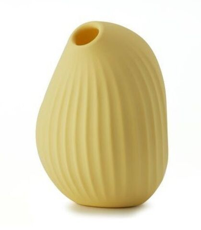 Желтый вакуум-волновой стимулятор с вибрацией и базой-ночником Cuddly Bird (Цвет: желтый)