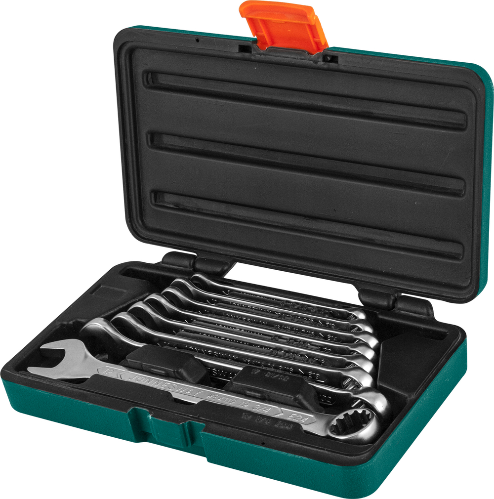 W84108S Набор ключей гаечных комбинированных с профилем SUPER TECH в кейсе, 8-19 мм, 8 предметов