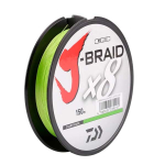 Плетеный шнур Daiwa J-Braid X8 Chartreuse 0,22мм 37,5lb 150м