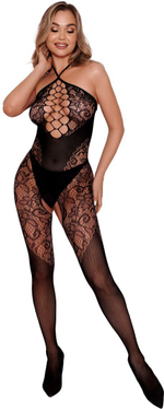 Соблазнительный ажурный кэтсьюит с доступом (Размер: S-M-L) (Цвет: черный)
