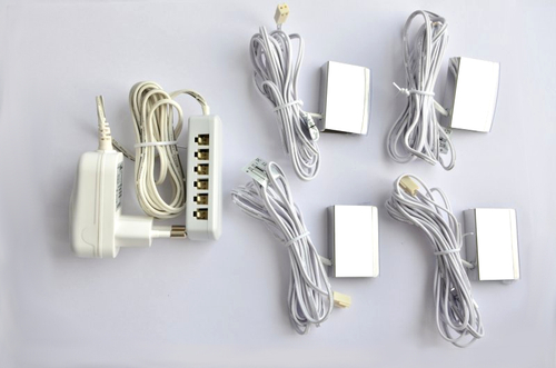 Комплект LED-светильников JET L-40мм (4шт) на 4 полки с адаптером, коннектором и блоком питания