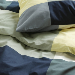 IKEA BRUNKRISSLA  (ИКЕА БРУНКРИССЛА)  -  Пододеяльник и 2 наволочки, зеленый/мультиколор, 200x200/50x60 см