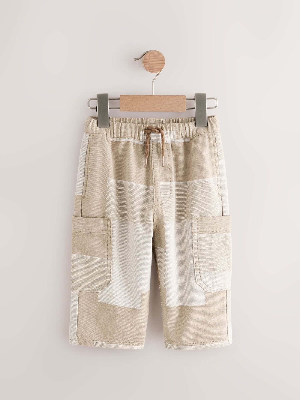 Брюки карго широкие для мальчика Next E45-333, Песочный