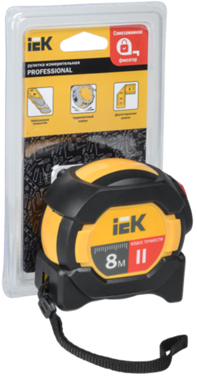Рулетка измерительная PROFESSIONAL 8м IEK
