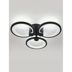 Светильник потолочный светодиодный ЭРА Модерн Odry CLL-1-46W 3K-6,5K RC BK с ДУ черный