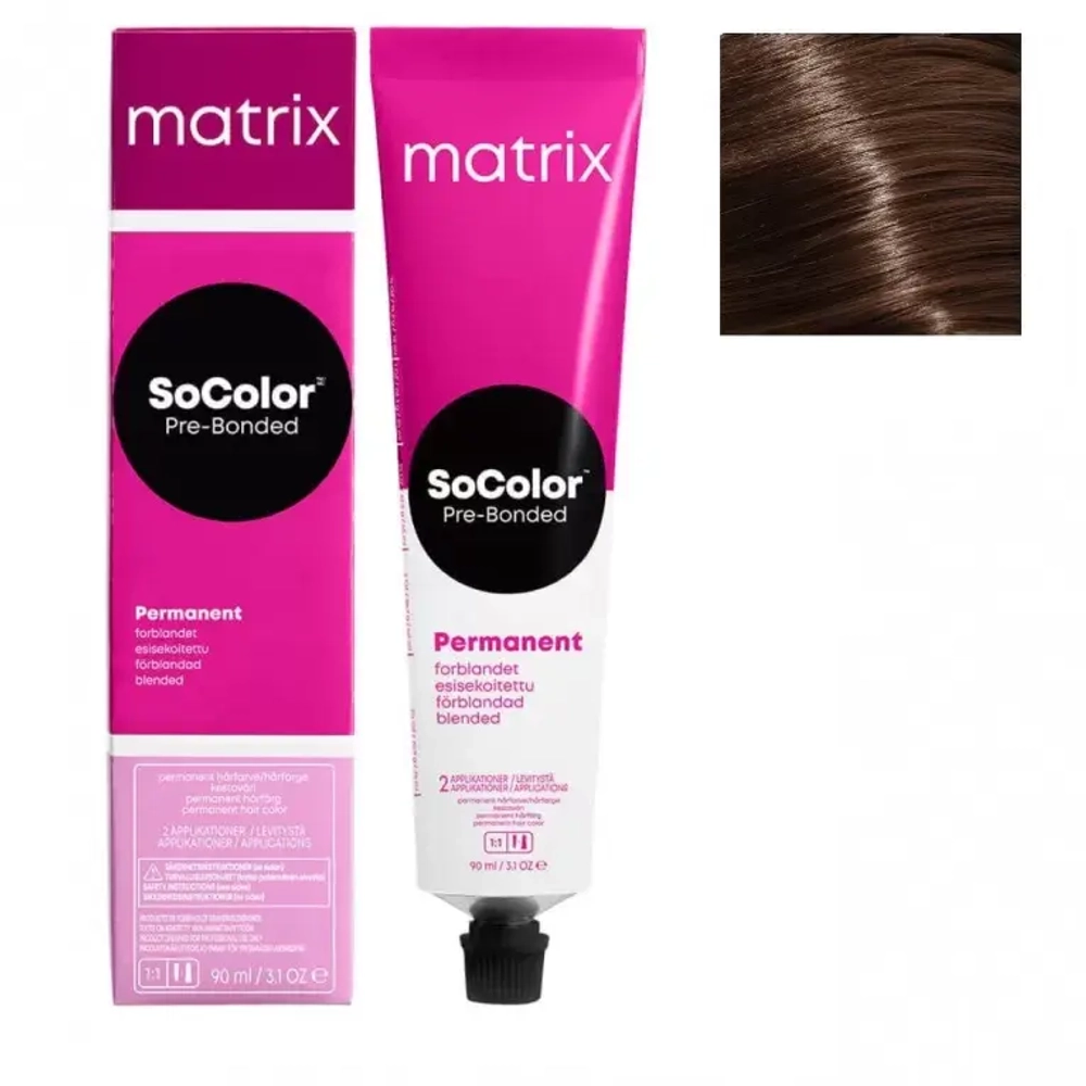 Matrix SoColor Pre-Bonded 6M Темный блонд мокка, 90мл
