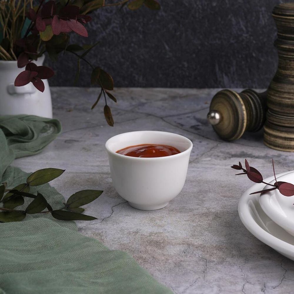 Чашка 60 мл для саке, чая, вина без ручки d 6 см h4,4 см белая фарфор NEW P.L. Proff Cuisine [6]