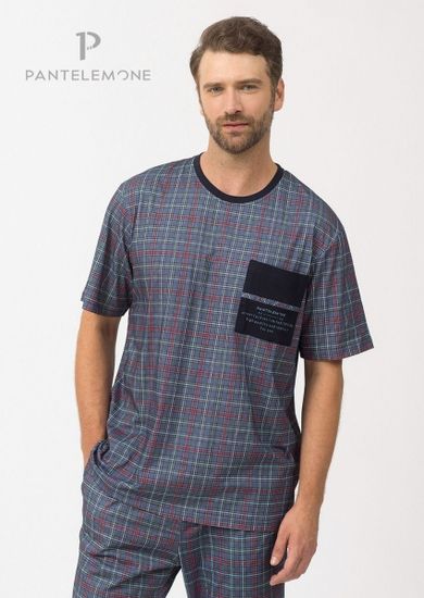 Комплект мужской домашний Pantelemone PDK-318,клетка деним