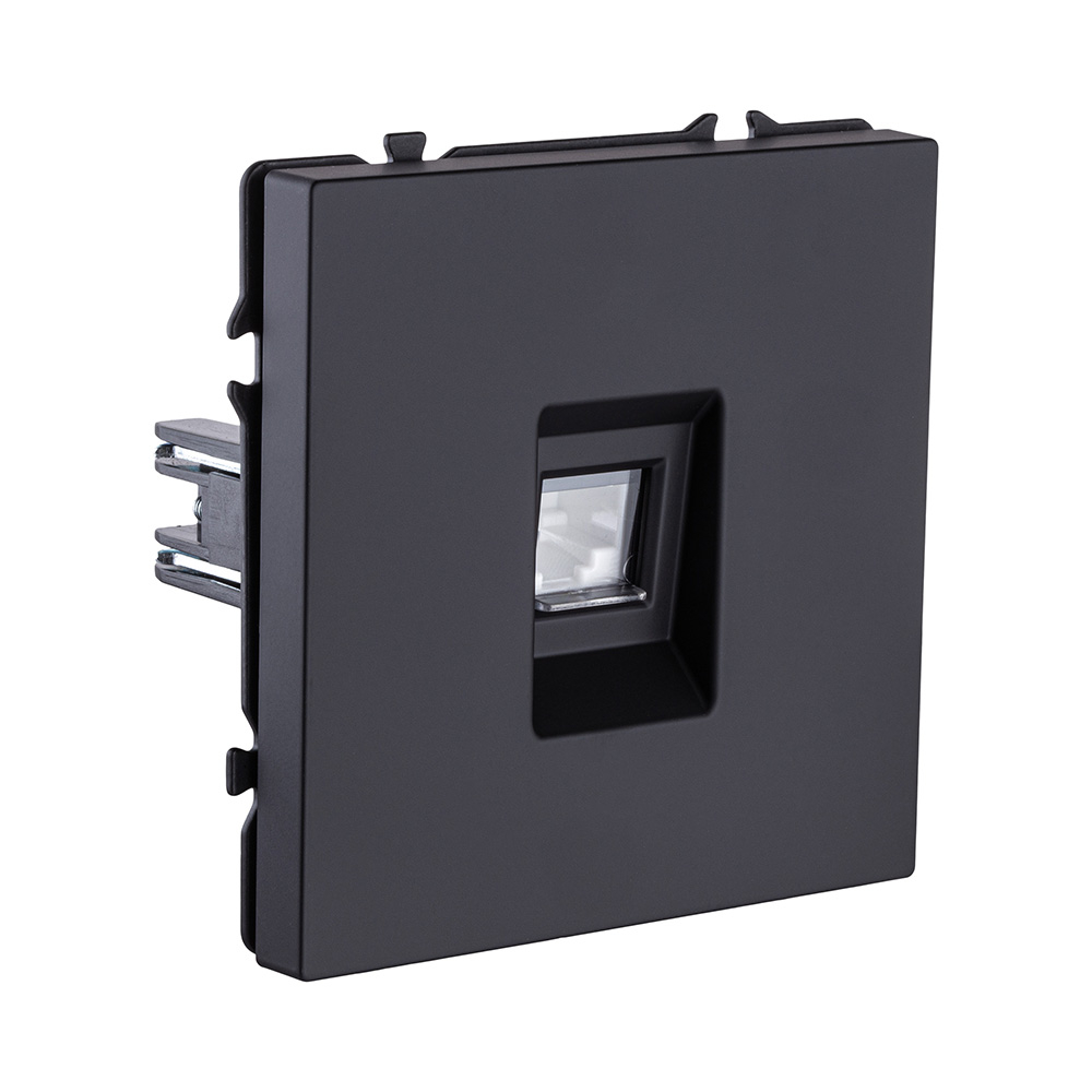 Розетка телефонная RJ11, черный матовый Kollinger Eclipse EC-019BK