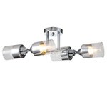 Светильник на штанге 4x60Вт E27, металл/стекло, хром