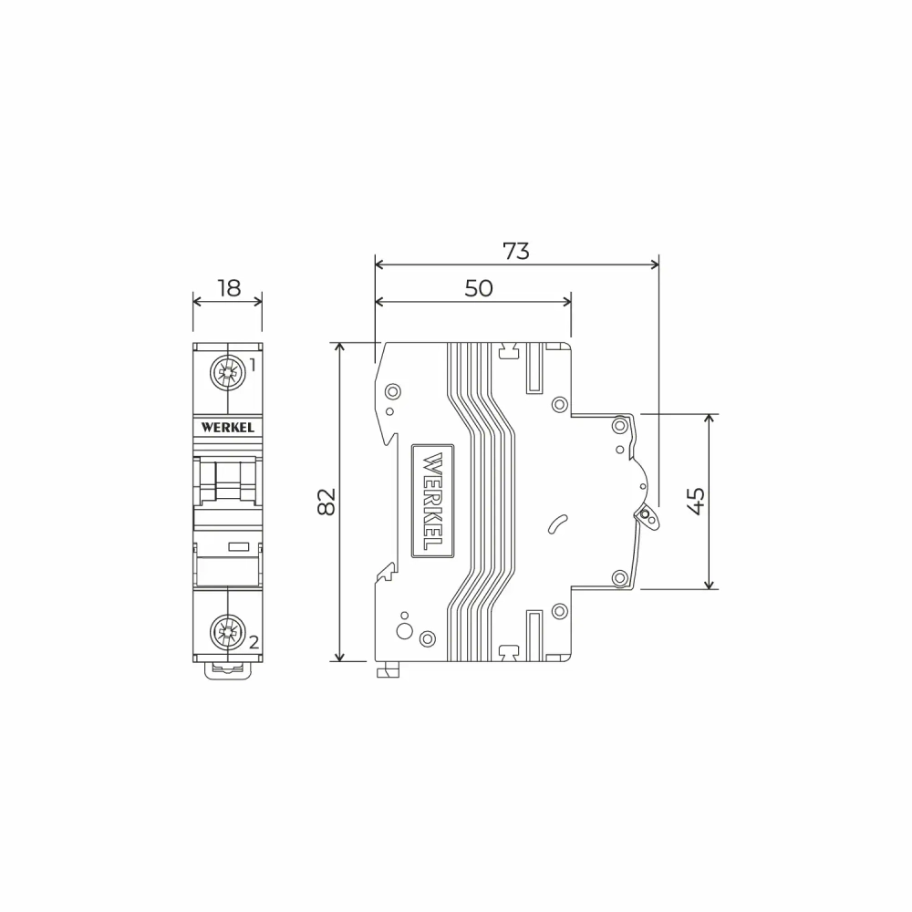 Автоматический выключатель 1P 25A C 6кА W901P256